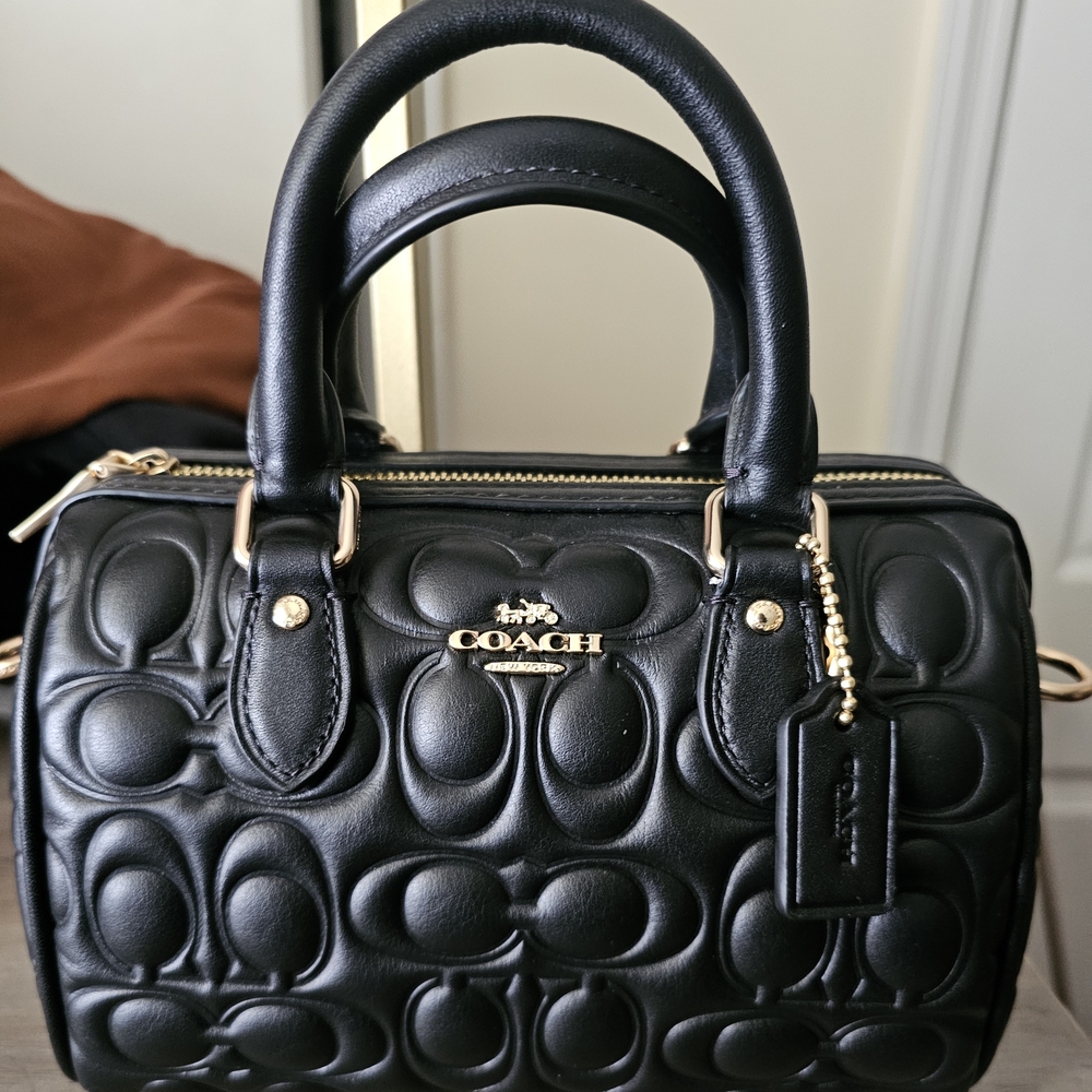 Coach Black Quilted Satchel